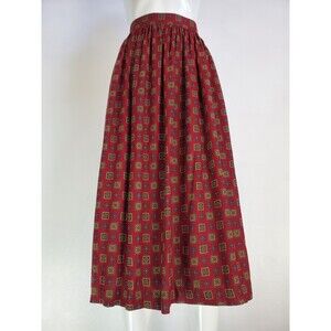 Vintage 80's Talbots Burgundy Maroon Midi Skirt